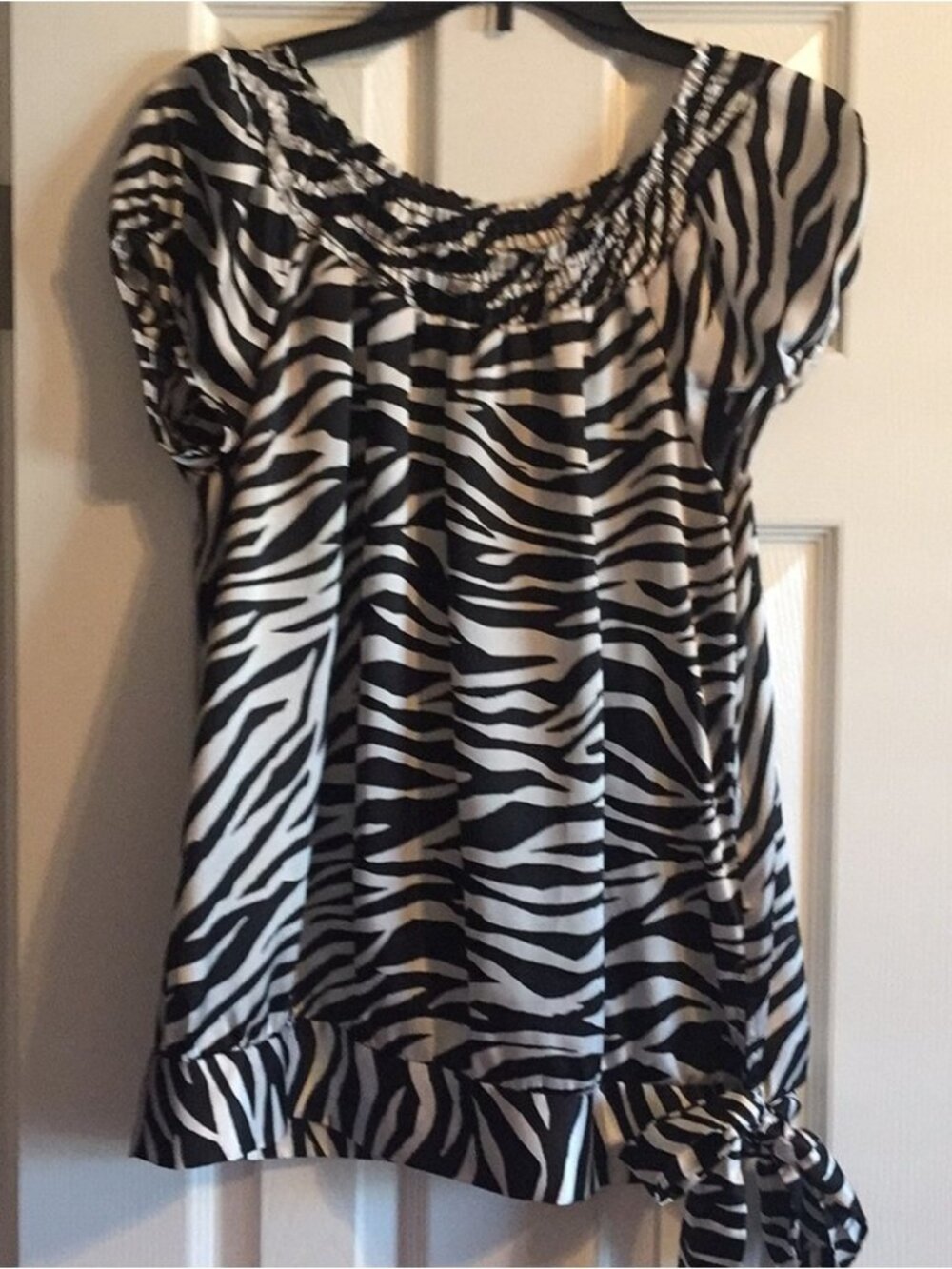 Zebra print xl top